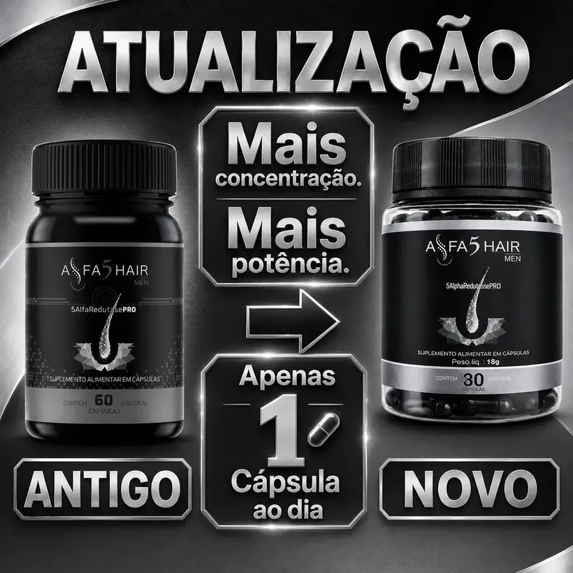 Atualização Alfa5Hair - nova fórmula e nova embalagem